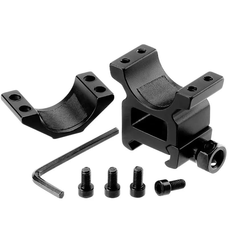 2 anneaux de montage pour lunette de pêche 25.4mm à 35mm - Compatible rail Picatinny