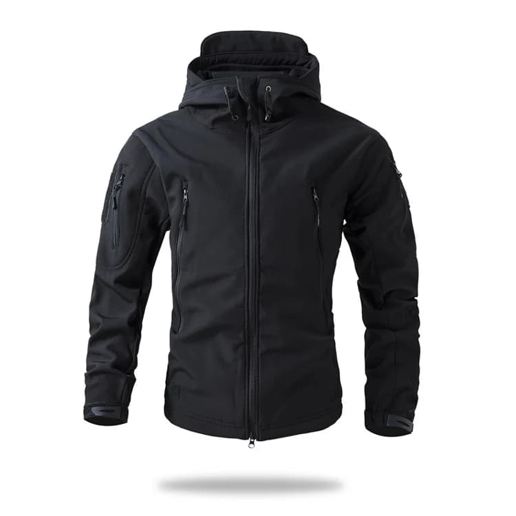 Softshell tactique pêche hiver homme - Veste polaire camouflage capuche - Imperméable coupe-vent outdoor
