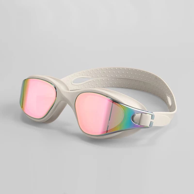 Lunettes de natation professionnelles JSJM anti-buée HD - Silicone anti-UV réglable - Unisexe adulte