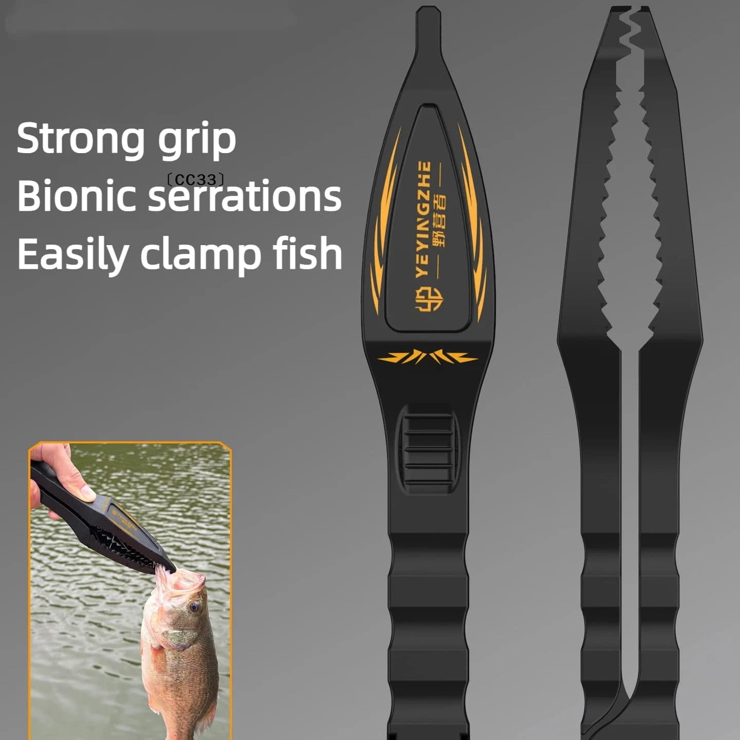 Gripper pêche flottant CC33 - Pince à lèvres avec balance, dégorgeoir et extracteur d'hameçon