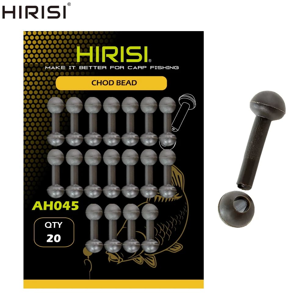 20 perles pour montage chod rig hélicoptère Hirisi - Accessoires de terminal tackle pour pêche carpe