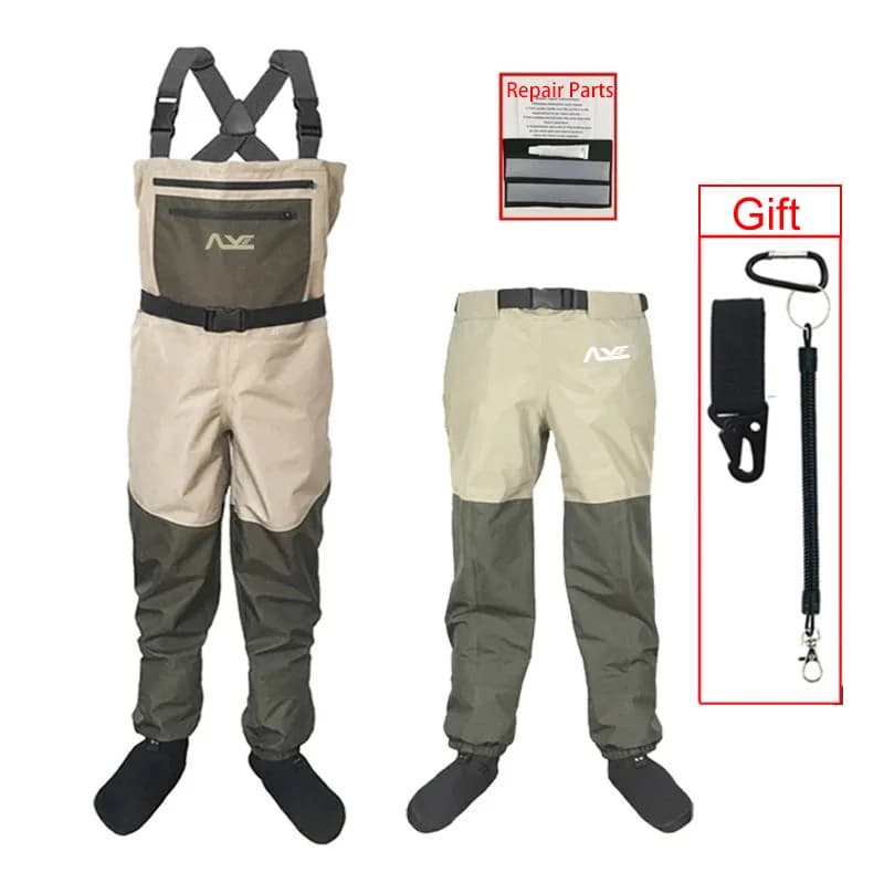 Waders pêche à la mouche chaussettes néoprène pantalon wading vêtements chasse chaussures poitrine salopette