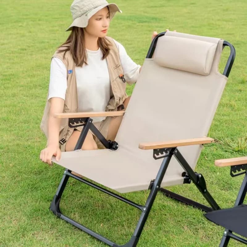 Fauteuil Kermit amélioré 5 positions réglables dossier haut pêche camping jardin transat