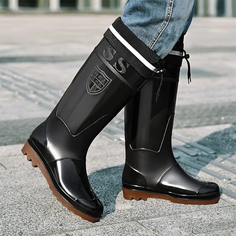 Bottes de pluie hautes imperméables adulte antidérapantes chantier pêche cuisine