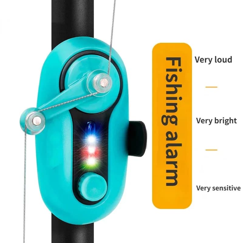 Alarme de touche carpe son et lumière - Détecteur électronique avec clip et batterie pour pêche nocturne