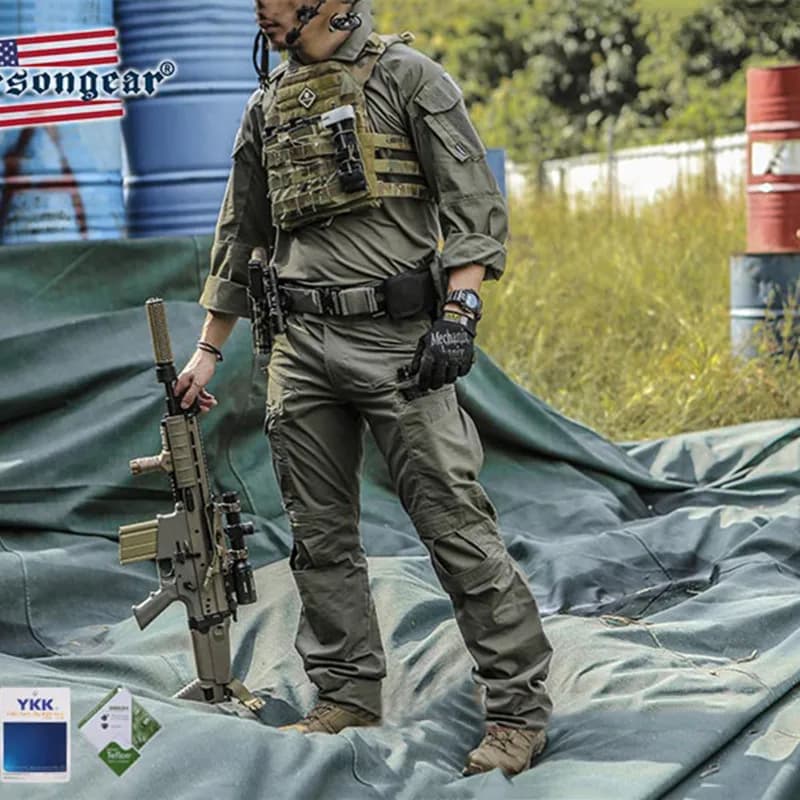 Uniforme combat G4 Emersongear BDU tactique avec protections pêche chasse paintball airsoft