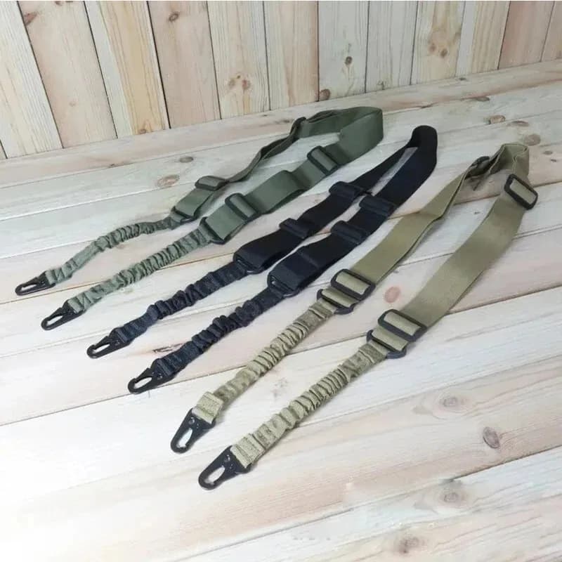 Bretelle tactique 2 points bungee pour fusil - Accessoire pêche chasse durable 1-3 pièces