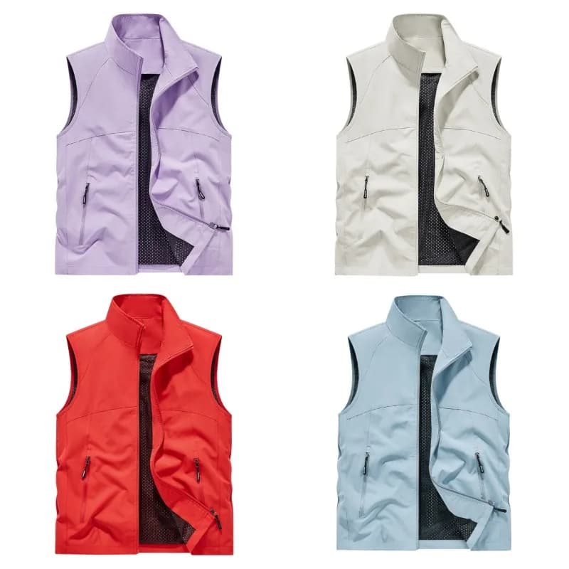 Veste sans manches homme respirante et coupe-vent pour randonnée et montagne, confortable polyvalente mi-saison