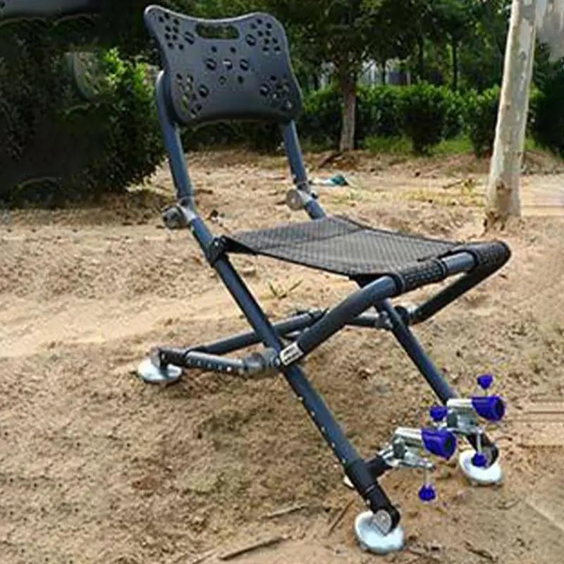Chaise de camping haute dossier pliante siège poisson léger pour pêche randonnée plage tabouret dossier