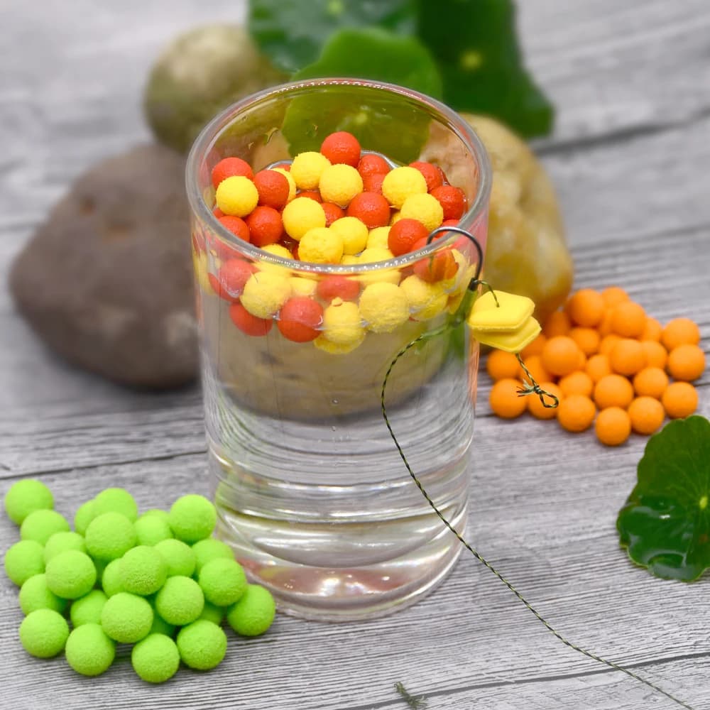 Bouteille appâts carpe MNFT 4 saveurs - boules flottantes et perles pour feeder et hair rig