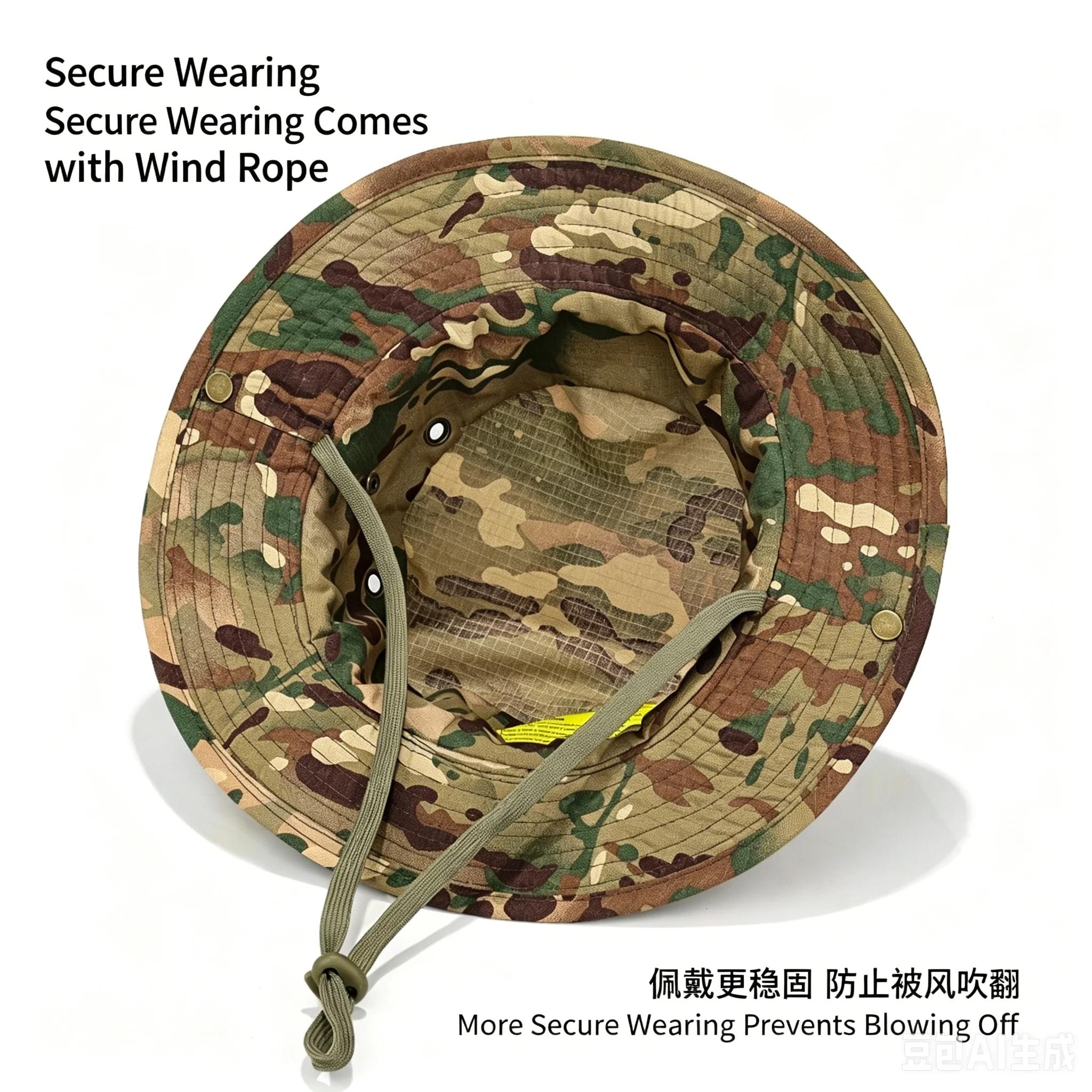 Casquette tactique camouflage multicam 2025 pour pêche randonnée et activités outdoor protection solaire bonnie bucket hat