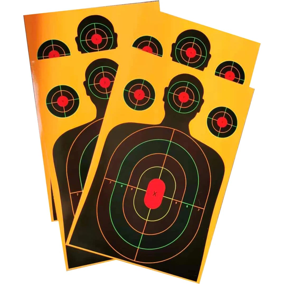 Cibles réactives Splatter 12x18 pouces pour fusils, pistolets, airsoft et carabines à plomb