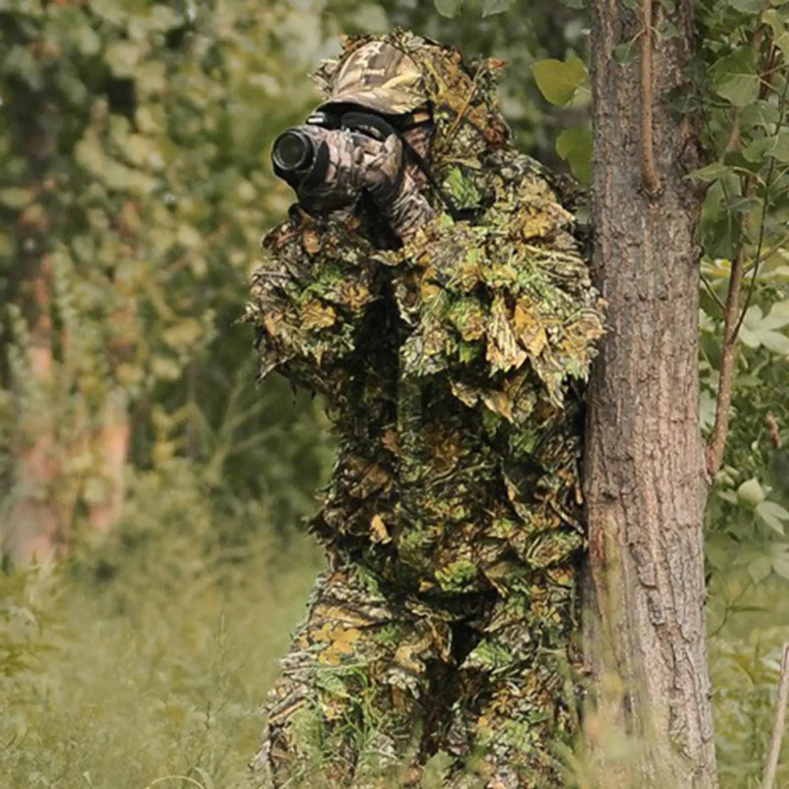 Combinaison woodland respirante pour observation ornithologique et pêche discrète