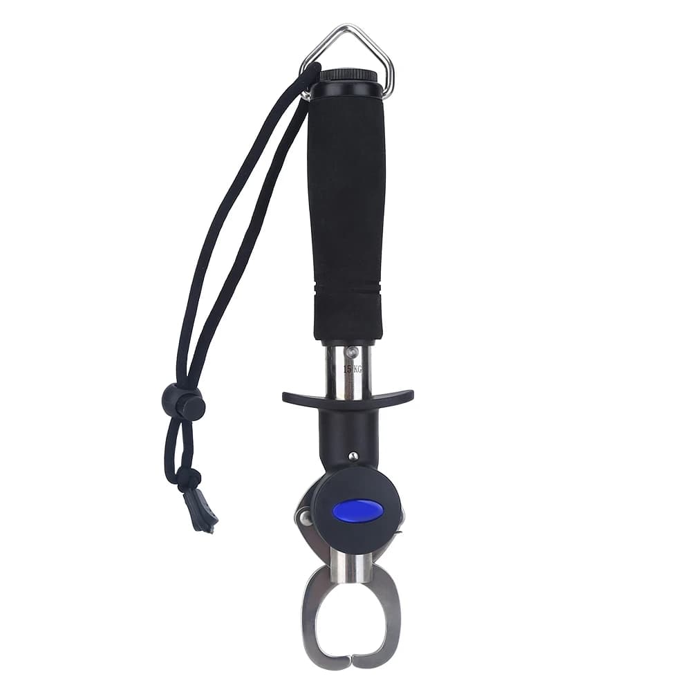 Pince à lèvres pour poissons avec mètre ruban intégré 15kg - Gripper pêche durable avec balance