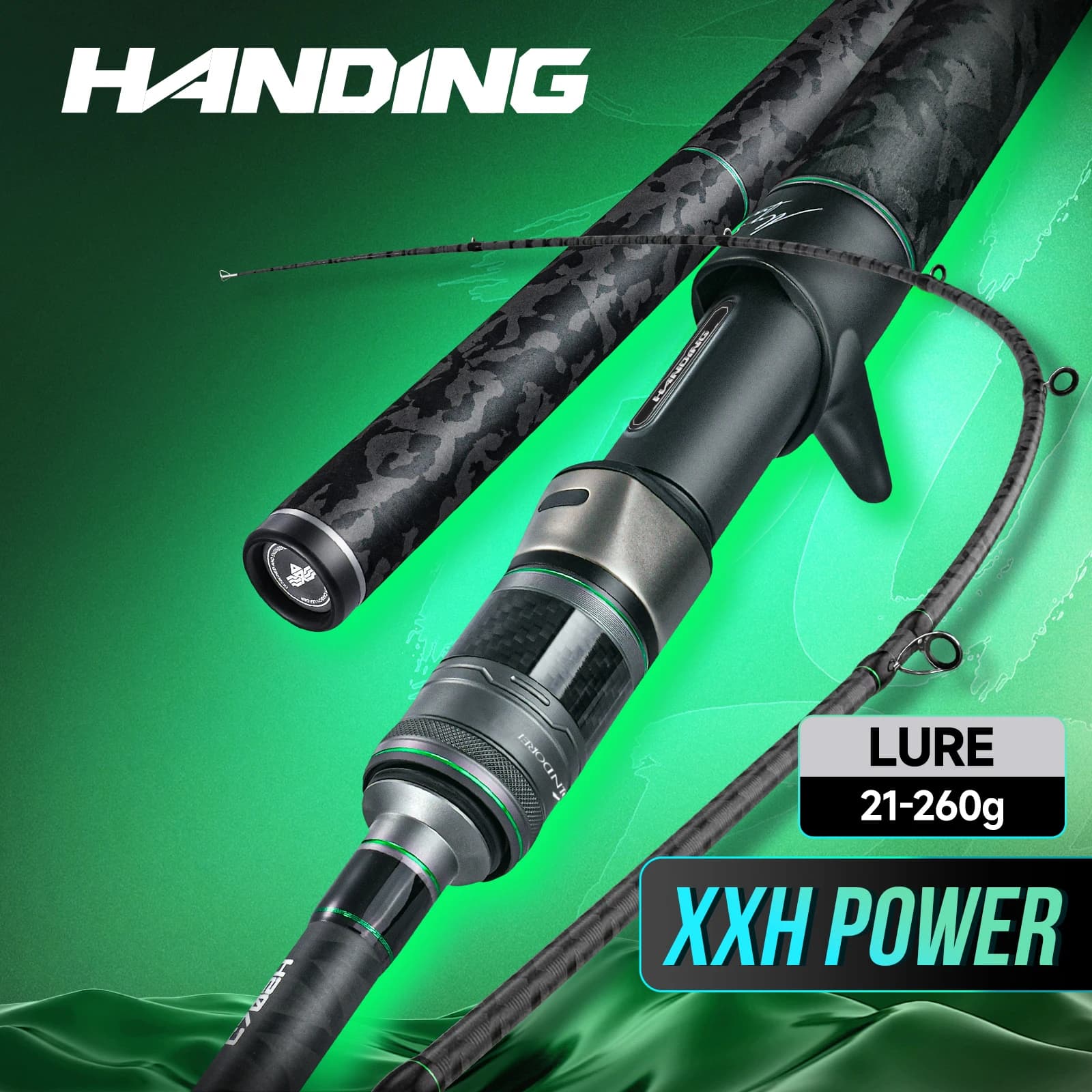 Canne pêche puissance H/XH/XXH 260g leurres brochet black bass - Canne snakehead 2.13m à 2.69m action rapide