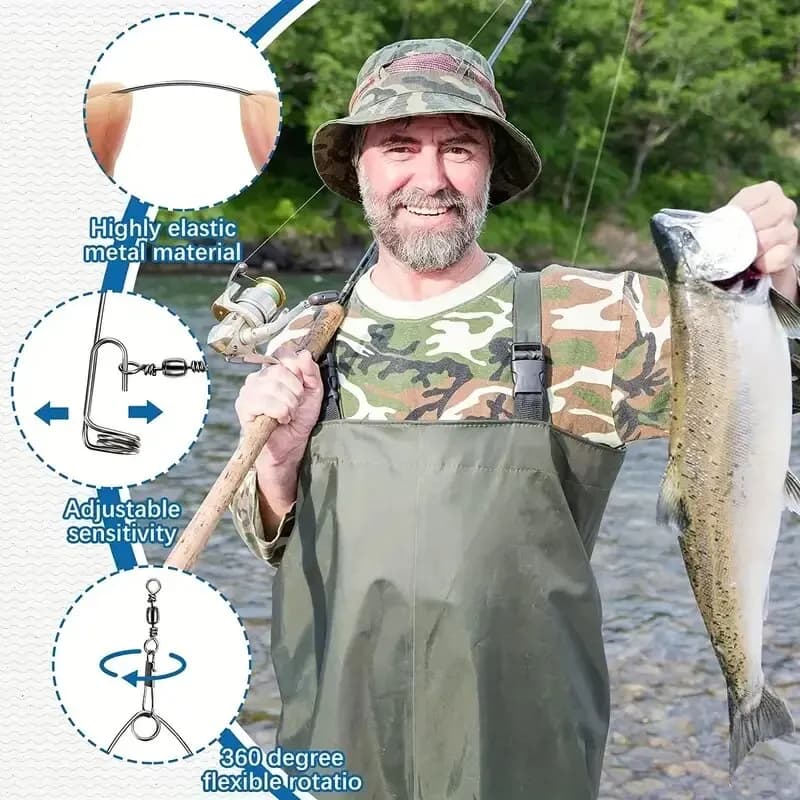 2 pièces God Hook Dispositif de Pêche Automatique avec Ressort de Déclenchement pour la Pêche en