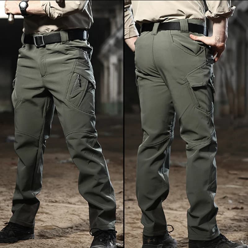 Pantalon hiver polaire imperméable softshell pêche camping - Cargo chaud militaire homme outdoor