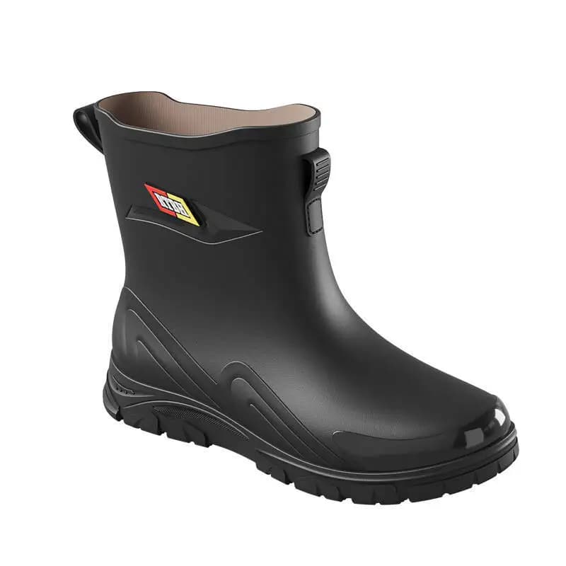 Bottes pluie mi-mollet homme mode doublure polaire imperméables anti-dérapage travail pêche extérieur