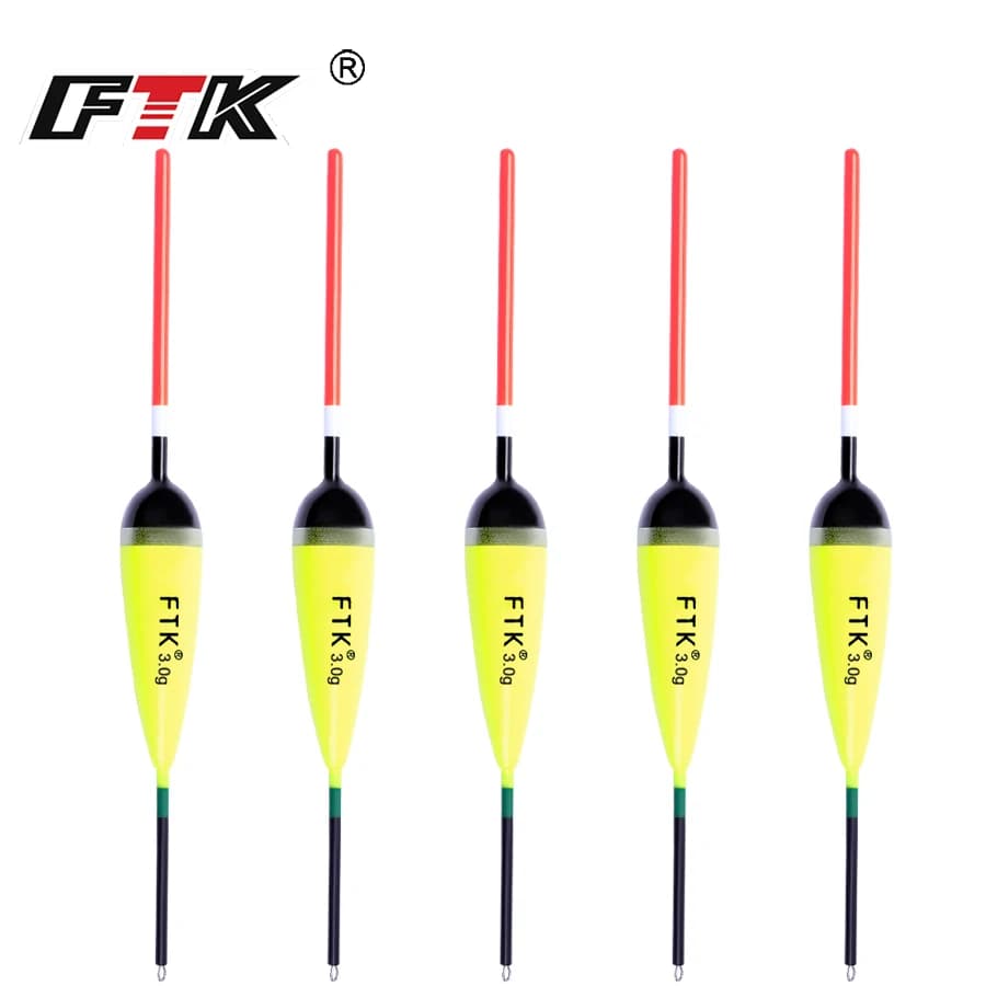 Flotteurs en sapin de Bargouzine pour pêche à la carpe - 5 pièces 2g-4g 15,5-20cm FTK pêche verticale