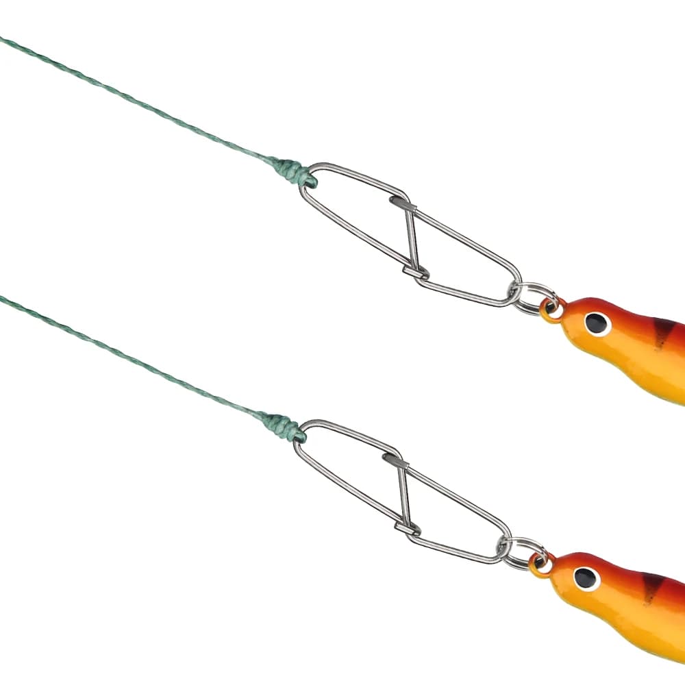 50-100 émerillons en acier inoxydable DNDYUJU avec mousqueton diamant pour leurres de pêche