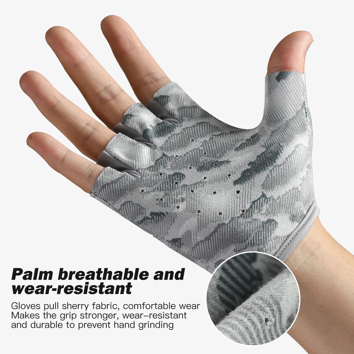 Paire gants pêche homme été route sub protection solaire antidérapants soie glacée respirants fins