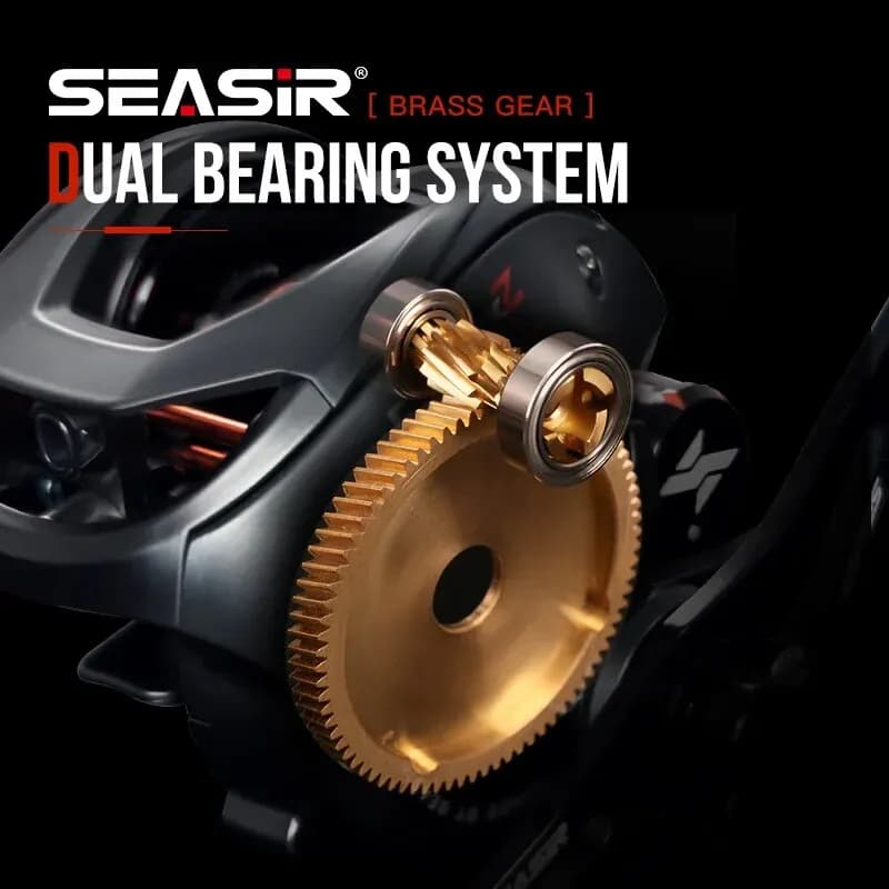 Moulinet de pêche casting SEASIR Cast X2 7.3:1 avec frein N52 et roulements hybrides