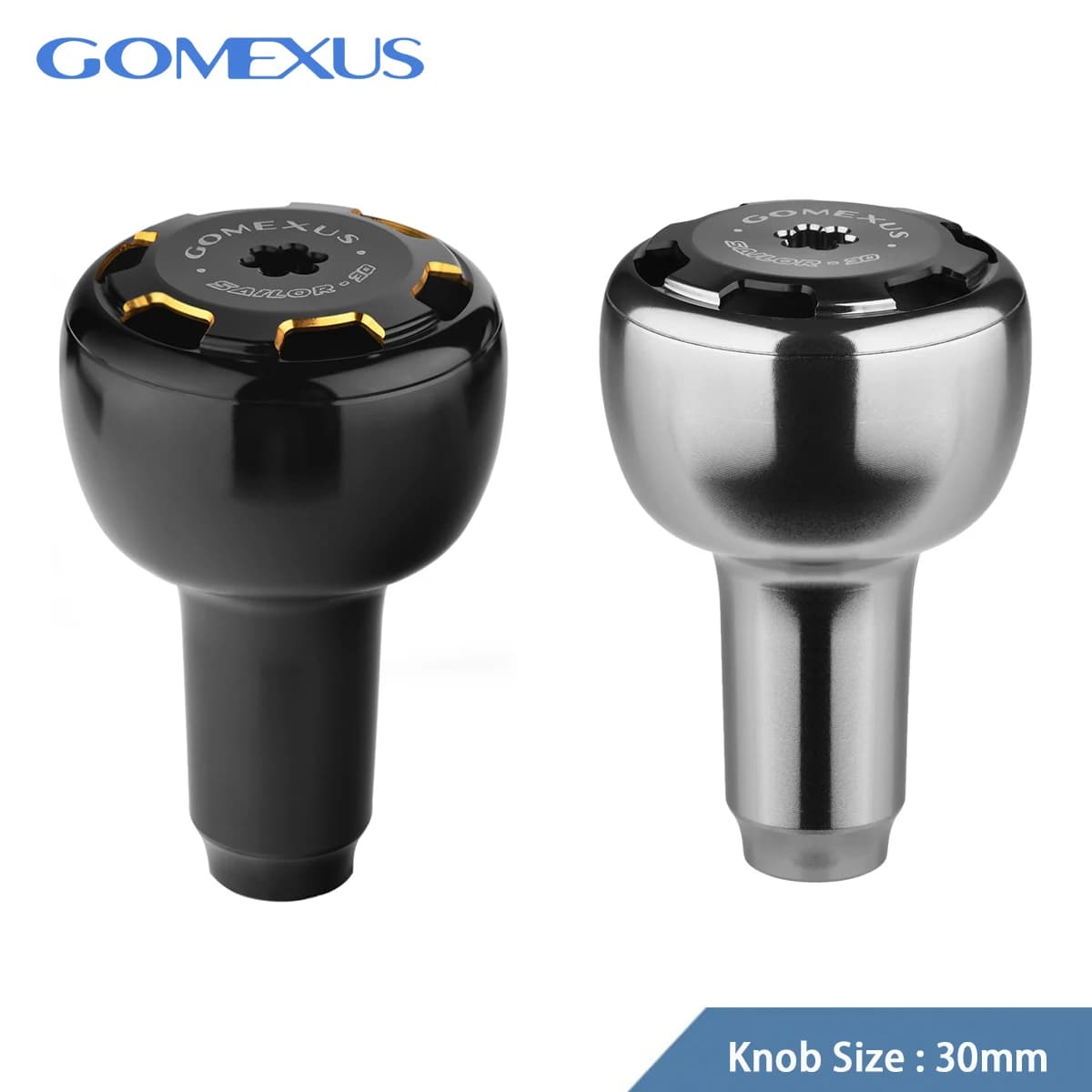 Poignée aluminium Gomexus 30mm pour moulinet Shimano Stradic Daiwa Stella réglage personnalisé