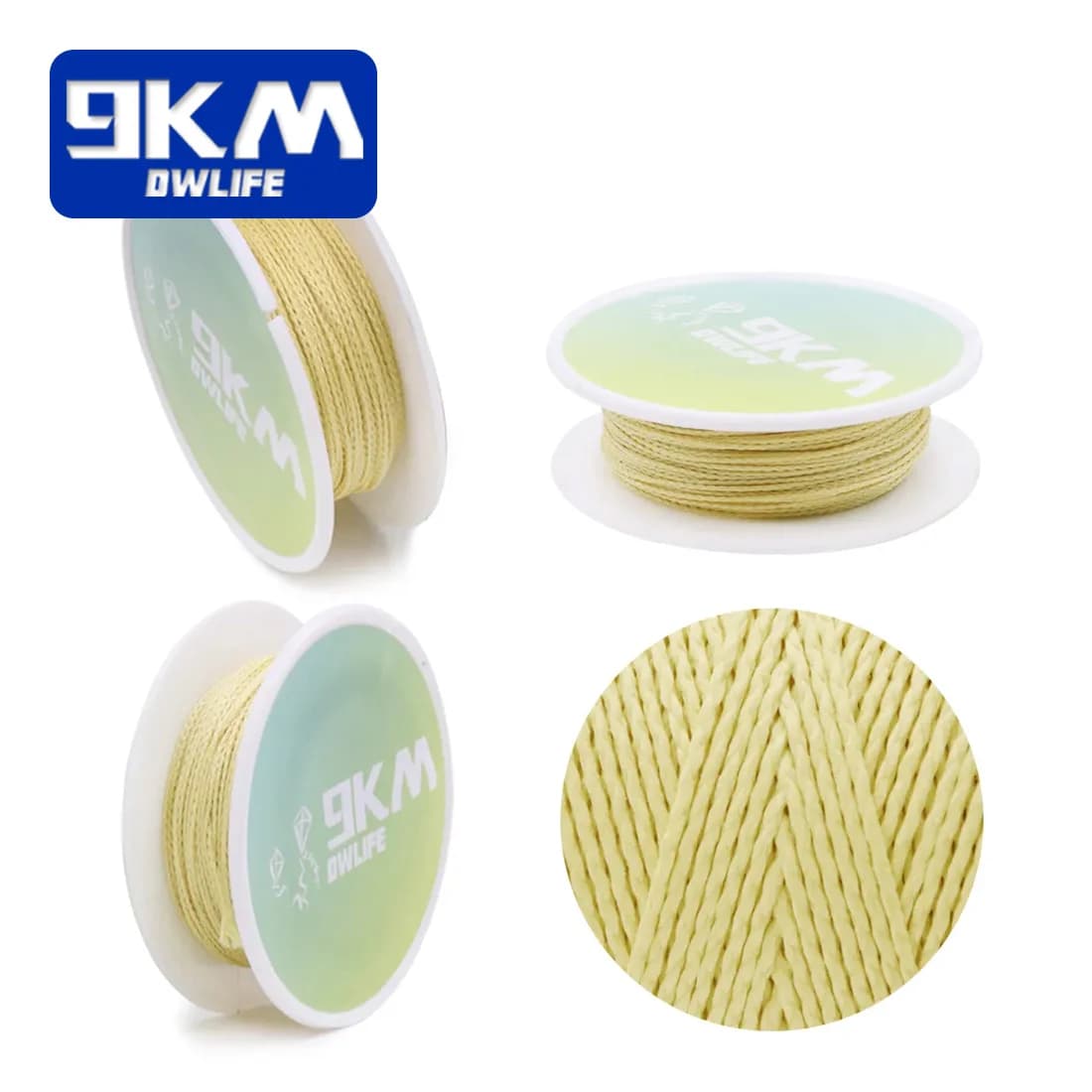 Ligne Kevlar 100-1500lb résistante à l'usure 0.8-3.5mm - Pour cerf-volant, camping et pêche