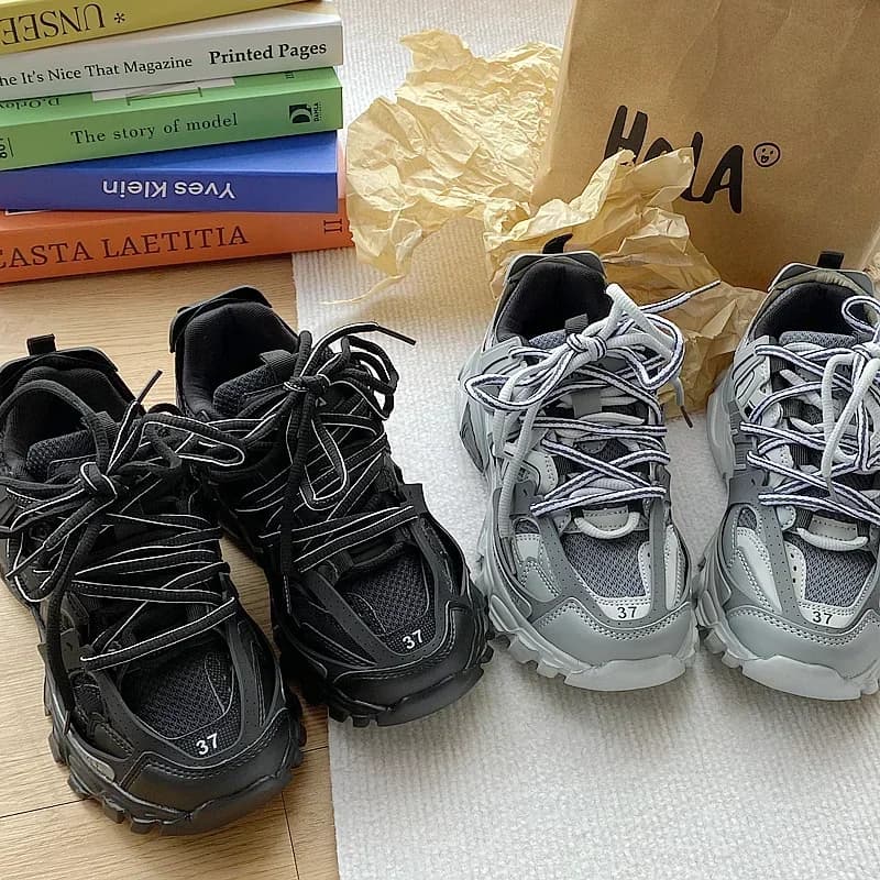 Sneakers design homme femme pêche - Baskets chunky mode unisexe casual sport tendance