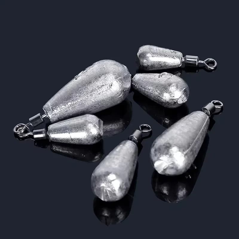 Plombs de pêche 10pcs 3.5g à 20g - Poids goutte d'eau pour tous types de pêche - Accessoires pêche