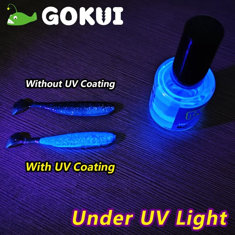 Peinture fluorescente GOKUI UV pour leurres DIY - Revêtement biomimétique magique pour attirer les poissons