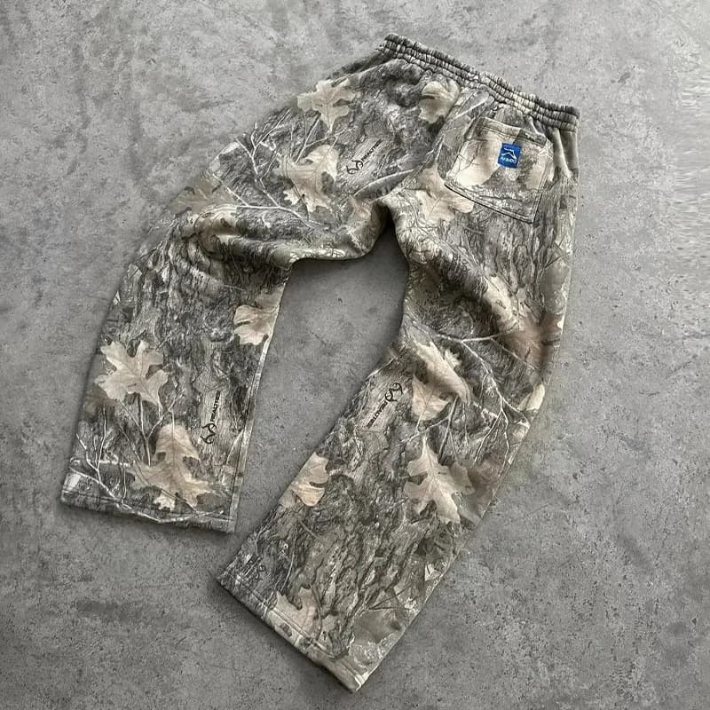 Pantalon camouflage oversize unisex streetwear hip hop baggy pêche discrète confortable