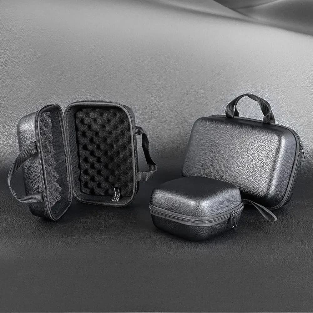 Étui rigide pêche en cuir PU étanche - Protection roue moulinet luxueuse - Boîte rangement matériel