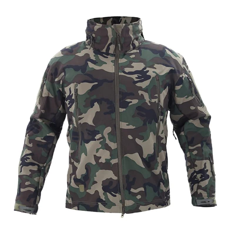Veste camouflage tactique polaire imperméable multicam pour pêche airsoft et activités outdoor