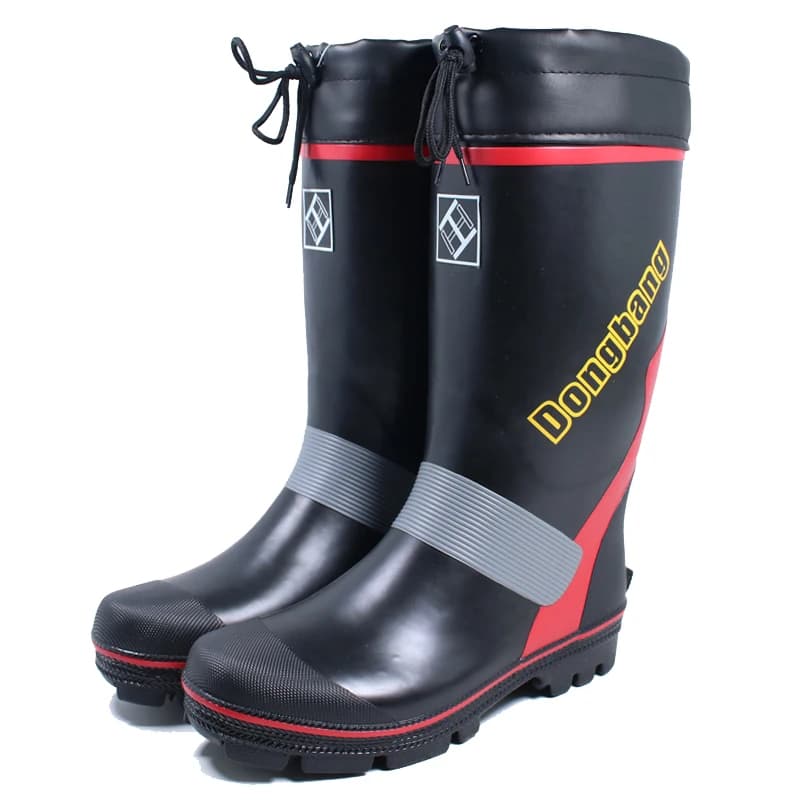 Chaussures pêche hiver hommes anti-dérapantes étanches hautes spécial velours bottes pluie équipement