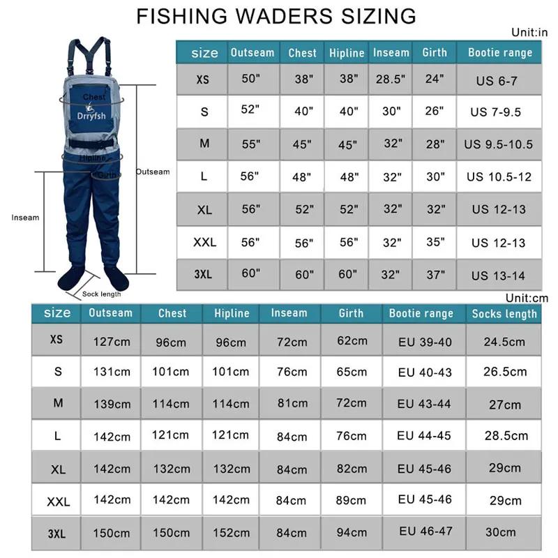 Waders respirants convertibles cuisse/poitrine pour hommes - Imperméables pêche chasse kayak