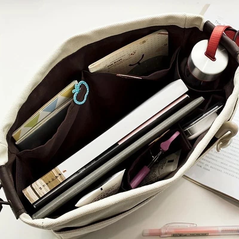 Sac de rangement toile pêche avec cordon - Organisateur léger multi-poches pour accessoires pêche
