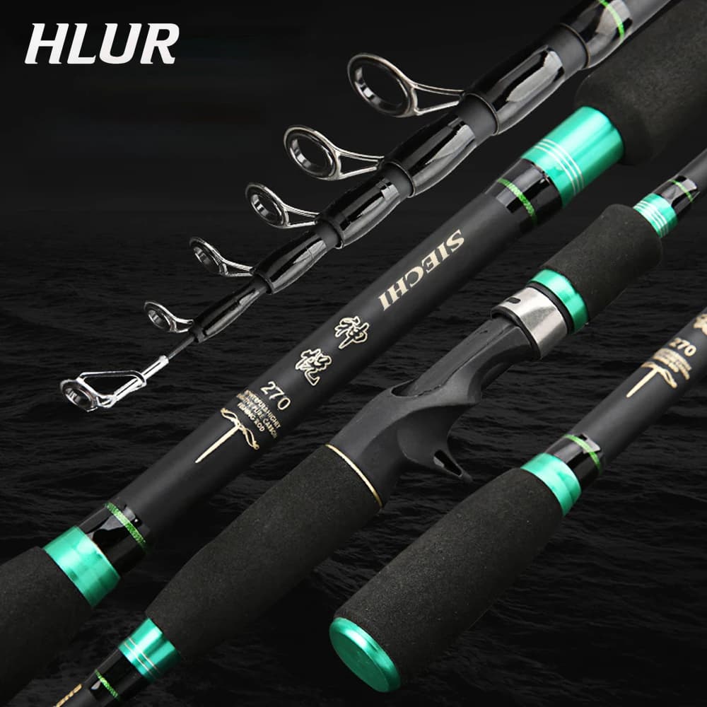 Canne à pêche télescopique voyage 1.8m à 2.7m carbone ultra légère rock spinning feeder carpe