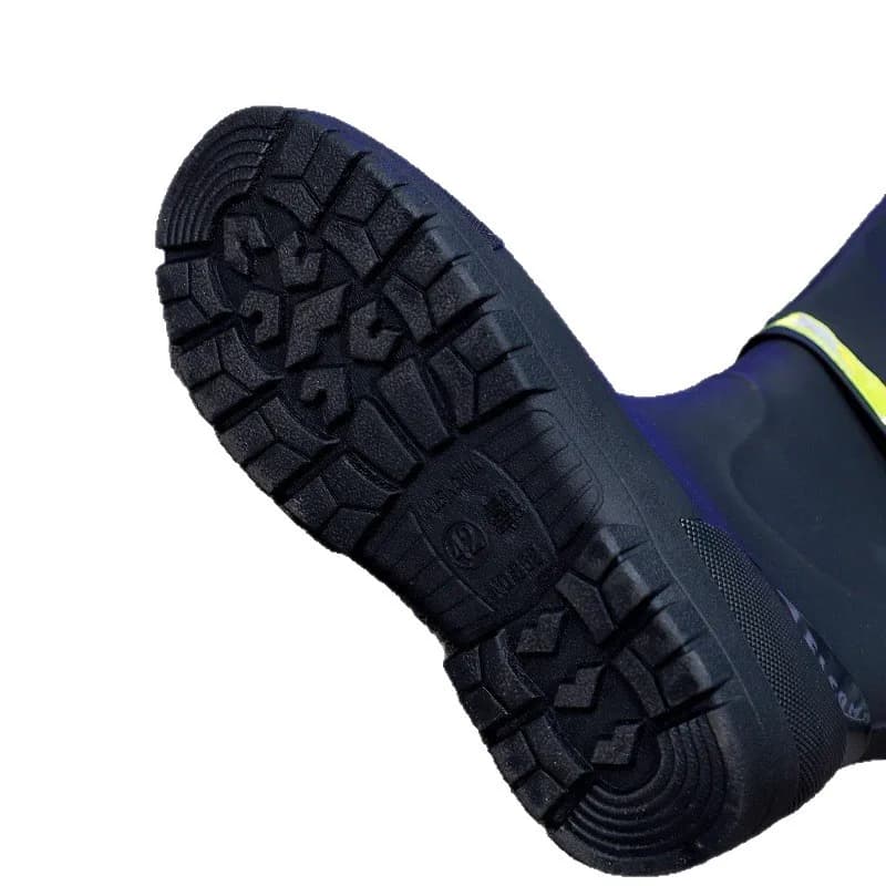 Bottes de pluie homme tube long résistantes antidérapantes pêche travail confortables PVC casual