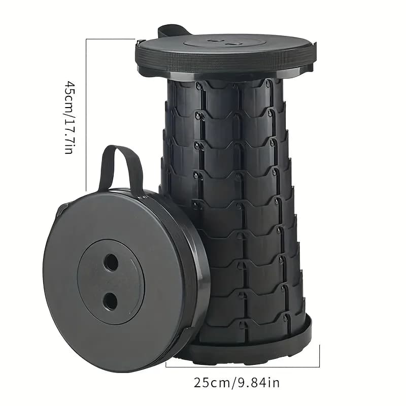 Tabouret pliant camping 226kg capacité - Siège réglable avec poignées pour pêche randonnée et pique-nique
