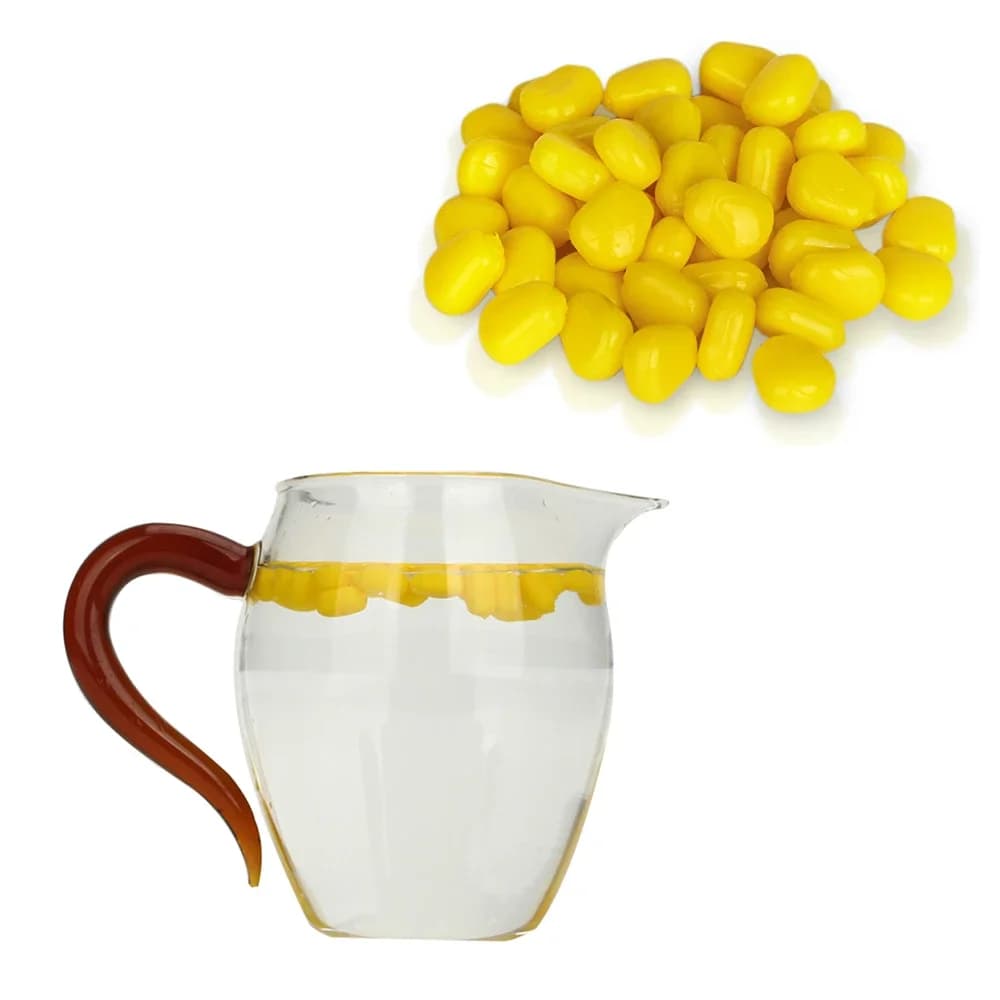 100 leurres silicone maïs flottants - appâts artificiels avec odeur de maïs pour pêche de la carpe