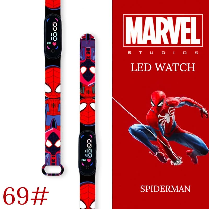 Montre enfant Spiderman garçon sport étanche bracelet digital LED montre garçon cadeau anniversaire