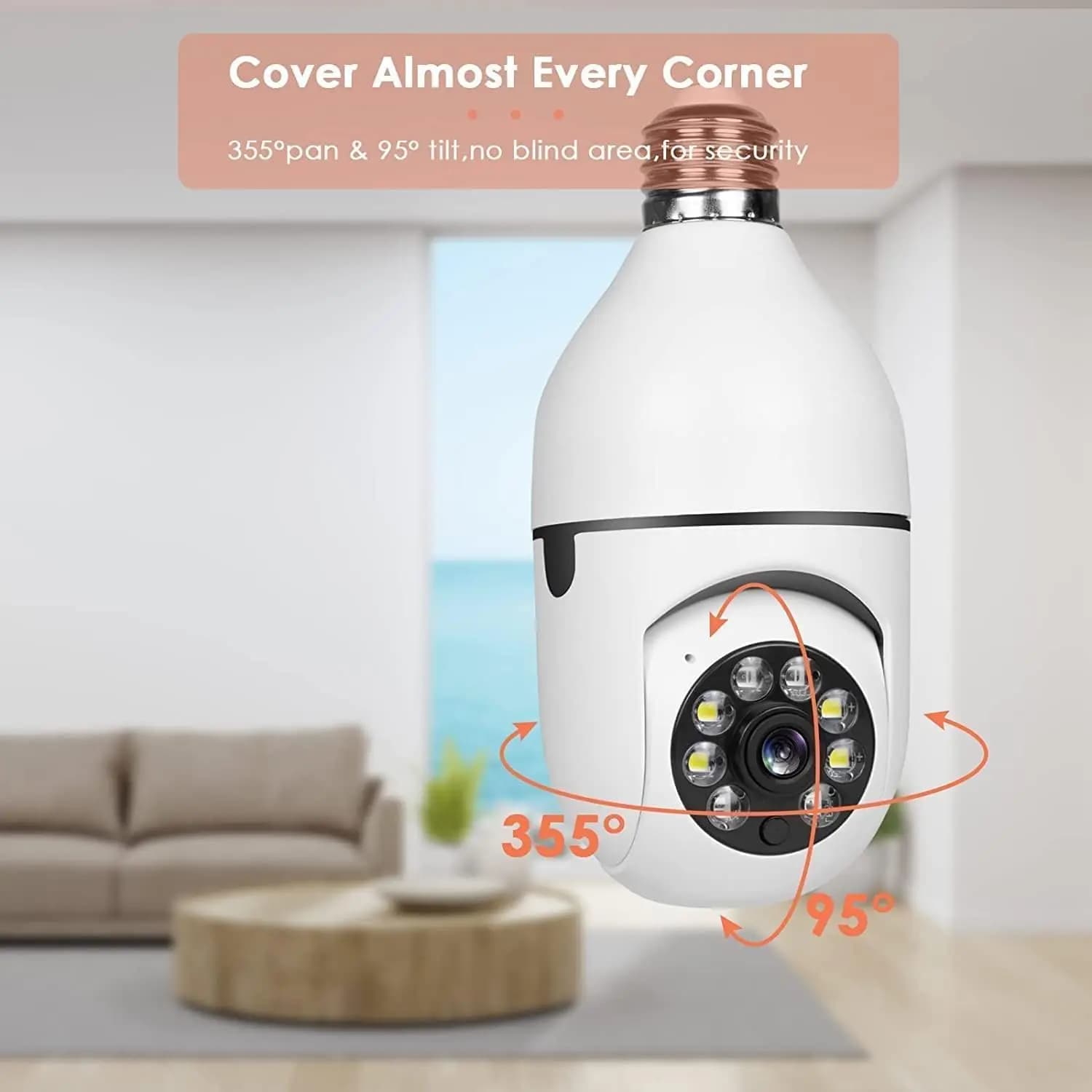 Caméra WiFi Sécurité 2MP PTZ Vision Nocturne Détection Mouvement Surveillance Maison Enfant 2.4G/5G