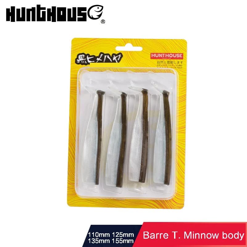 Leurre souple Hunthouse Barre T. Minnow 110/125/135/155mm leurre jig appât facile shiner pour bass brochet perche