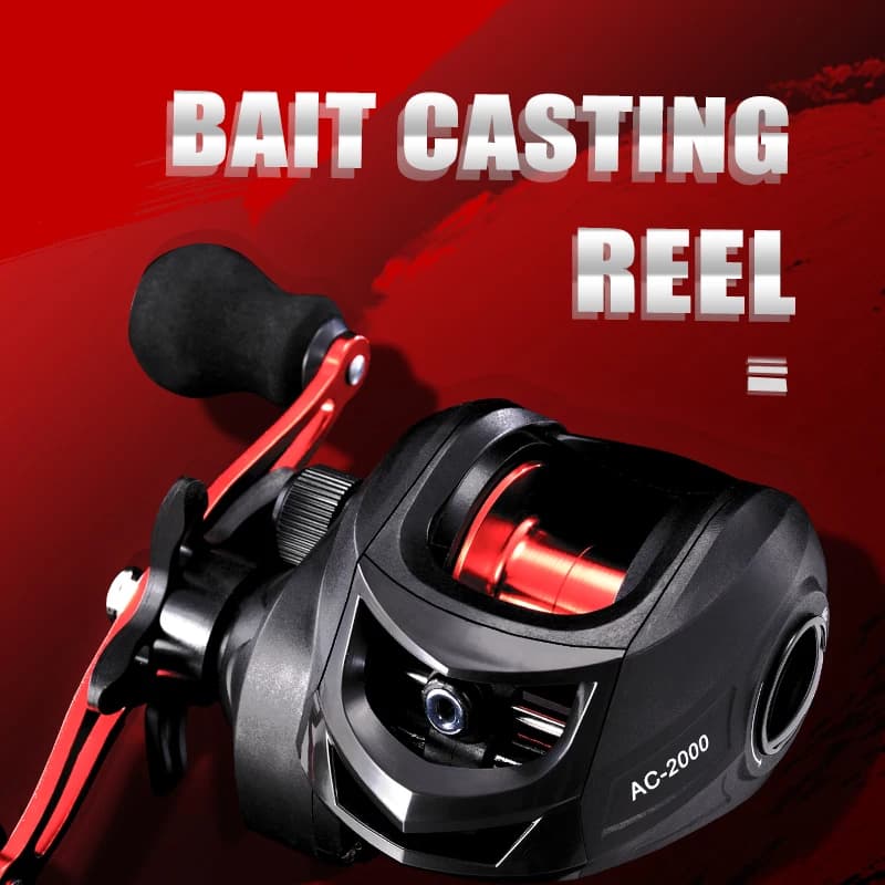 Moulinet baitcasting Rooblinos frein max 8kg léger pour pêche surfcasting mer et eau douce