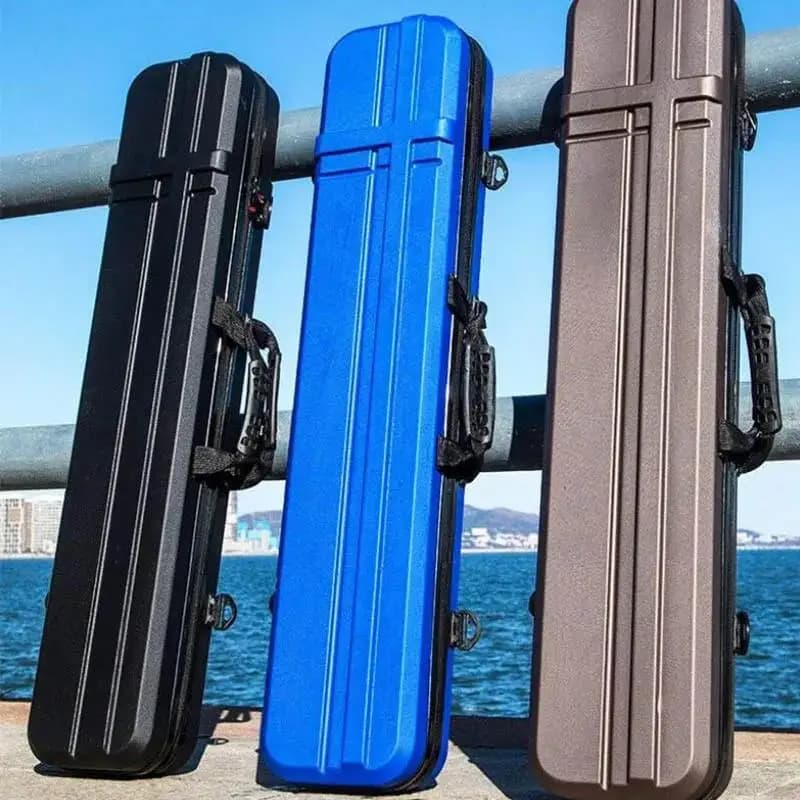 Étui rigide portable pour cannes à pêche 70 à 130cm avec coque dure protection maximale transport