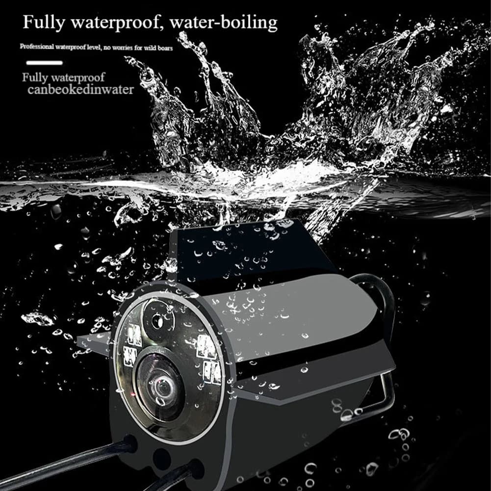 Caméra de pêche sous-glace 4.3/5 pouces HD étanche pour détection poissons en lac gelé avec moniteur haute résolution