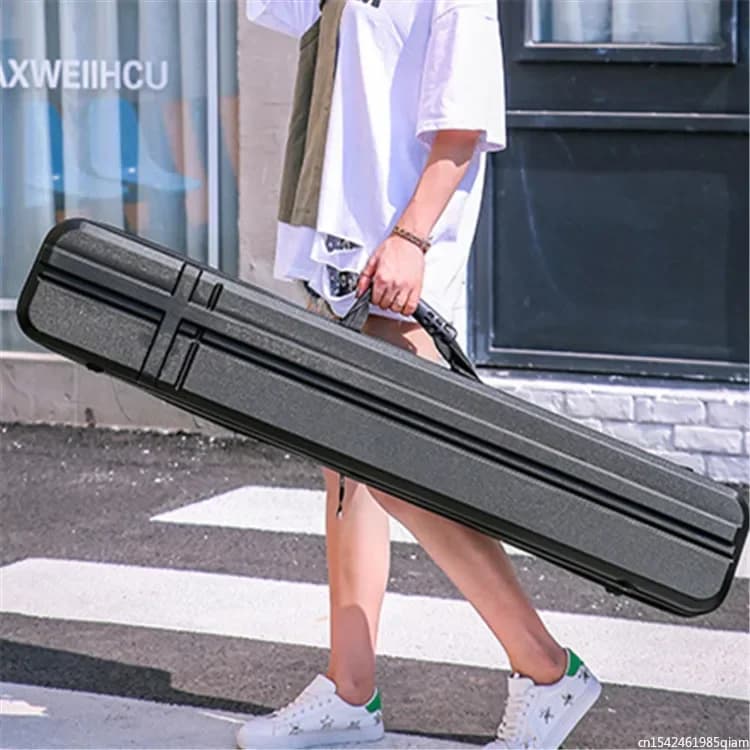 Étui rigide ABS protection cannes pêche 70-130cm étui transport dur portable couverture sécurité