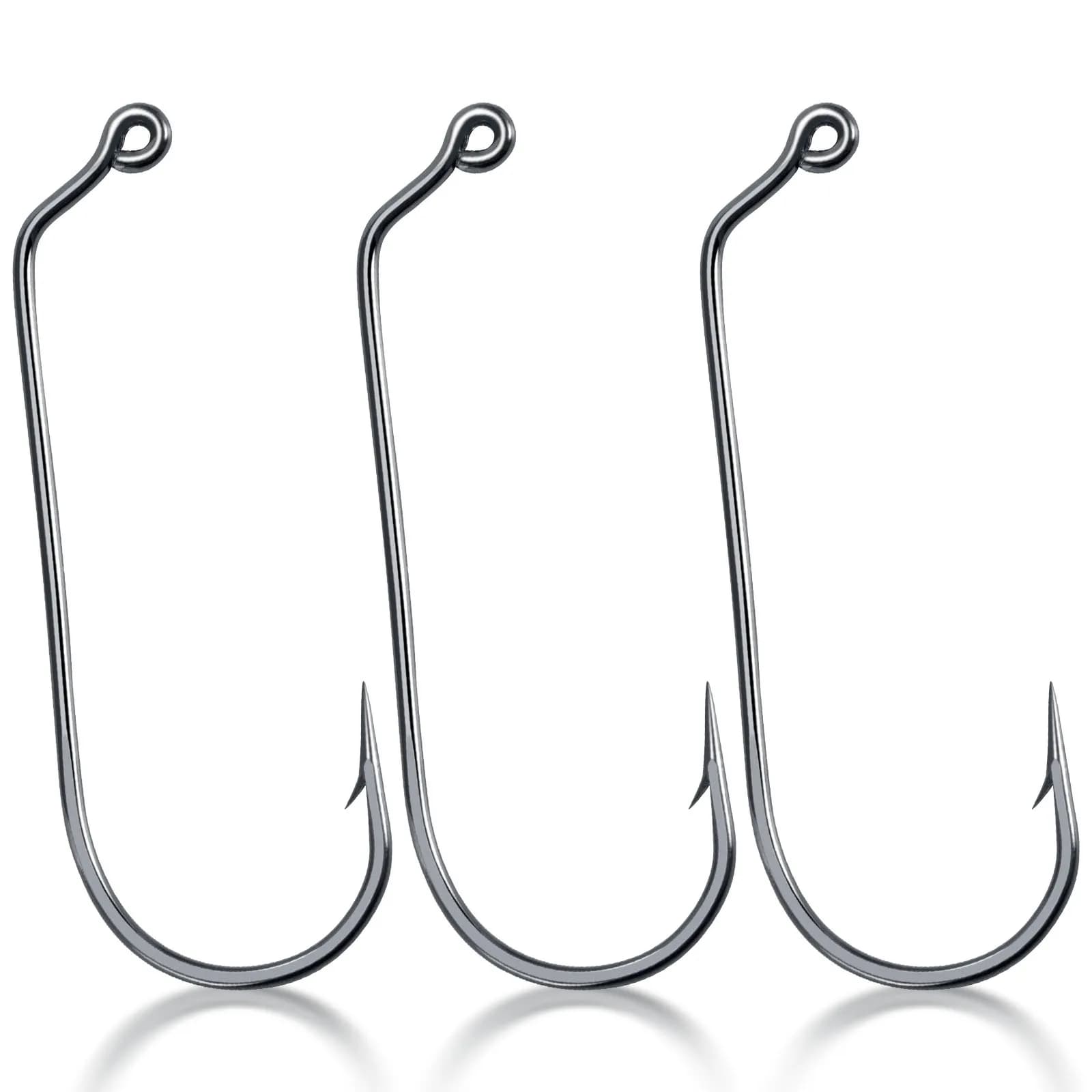 Hameçons Jig Aberdeen 60° acier carbone pour swimbait et ned rig avec longue hampe
