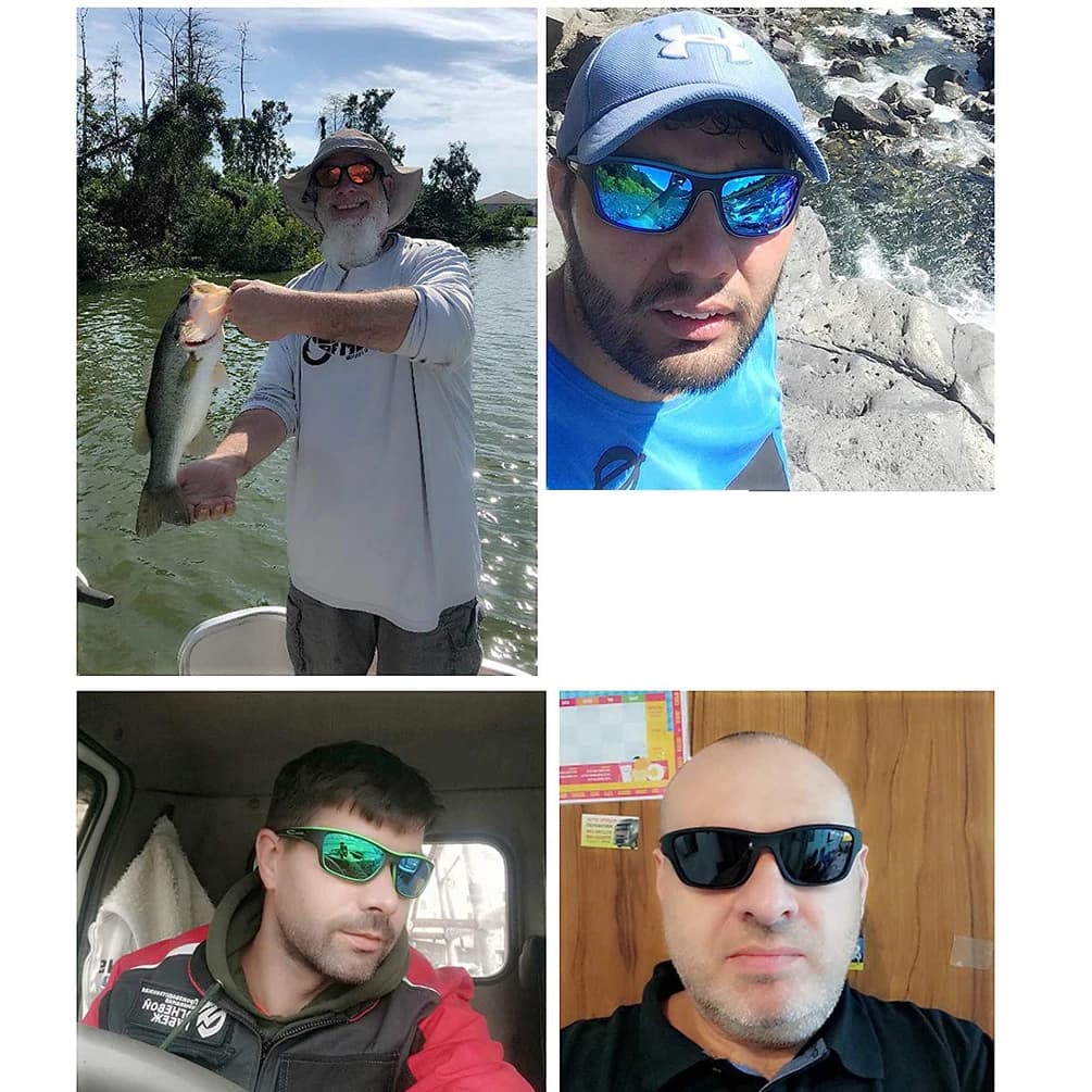 Lunettes de pêche polarisées homme et femme UV400 pour conduite et randonnée